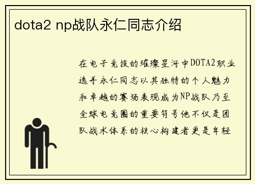 dota2 np战队永仁同志介绍